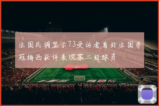 法国民调显示73受访者看好法国夺冠梅西获评表现第二好球员